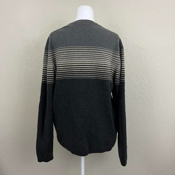 gray and beige striped y2k knit sweater - Picture 4 of 8